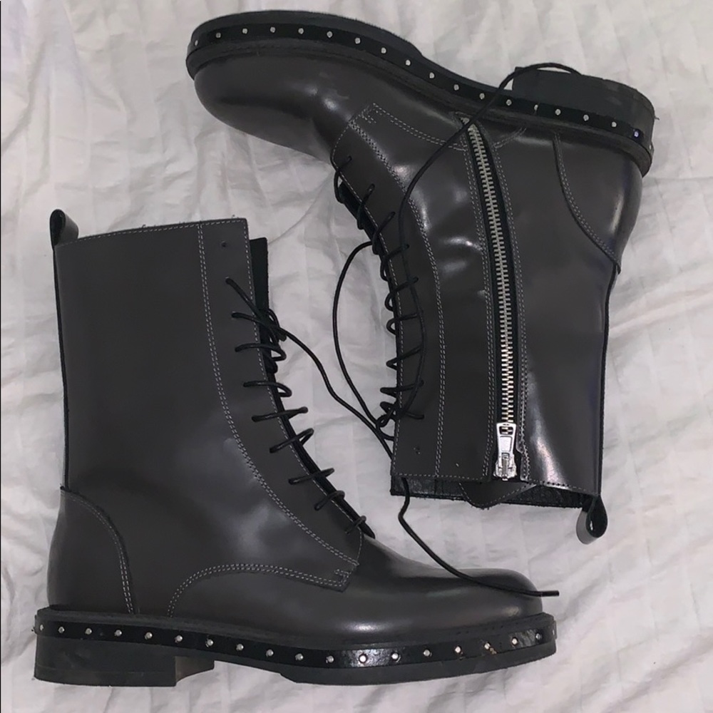 Barney’s New York Lace up combat boots
